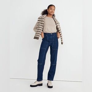 Madewell Blue The Perfect Vintage Straight denim workwear Henshaw Jeans Size 26